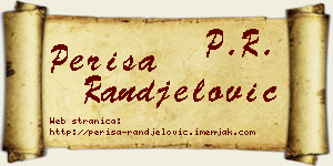 Periša Ranđelović vizit kartica